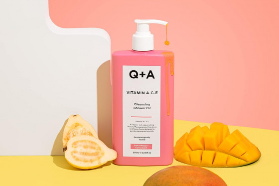 Q+A Vitamin ACE Cleansing Shower Oil - Вітамінізована олія для душу - 3