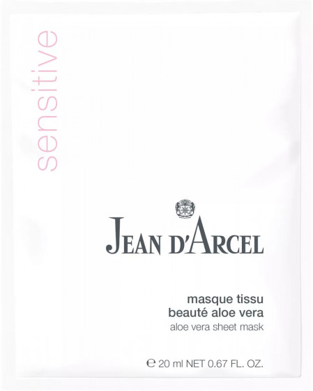 Jean d'Arcel Masque Tissu Beaute Aloe Vera - Тканинна маска з алое вера для чутливої ​​шкіри