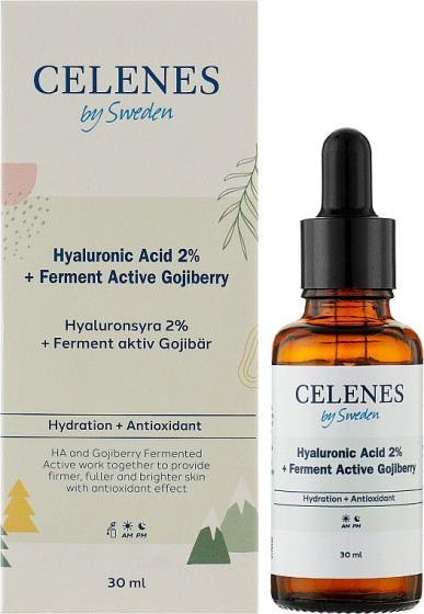 Celenes Hyaluronic Acid 2% + Ferment Active Gojiberry - Зволожуюча сироватка з гіалуроновою кислотою - 1