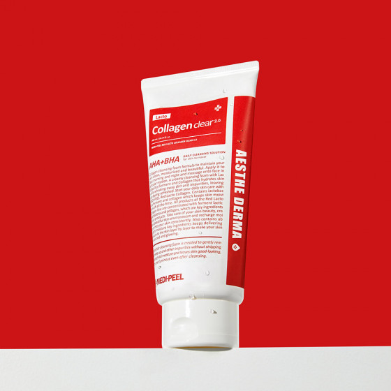 Medi Peel Red Lacto Collagen Clear - Очищуюча пінка для вмивання з колагеном - 2