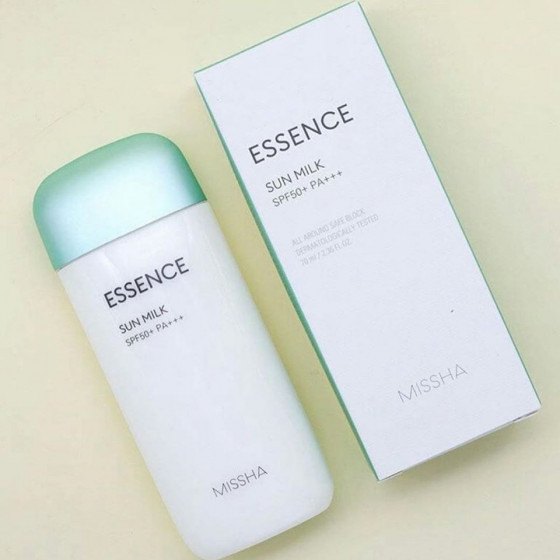 Missha All-around Safe Block Essence Sun Milk SPF50+/PA+++ - Сонцезахисна есенція для обличчя - 1