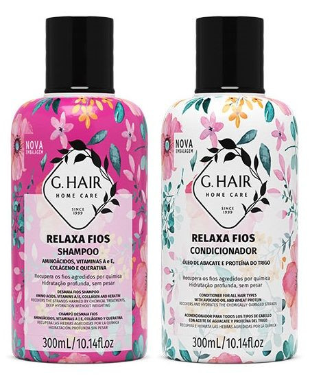 Inoar G-hair Kit duo Relaxa fios - Концентрований набір для сивого пошкодженого волосся