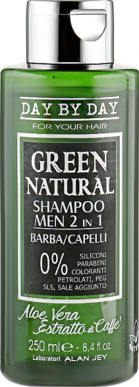 Alan Jey Green Natural Shampoo 2in1 - Чоловічий шампунь 2 в 1 для бороди та волосся