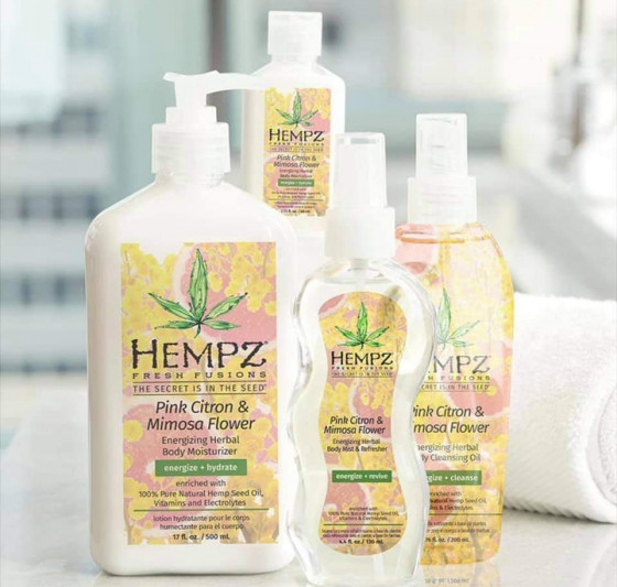 Hempz Fresh Fusions Pink Citron & Mimosa Flower Energizing Herbal Body Mist & Refresher - Освіжаючий спрей для тіла "Рожевий лимон і Мімоза" - 4