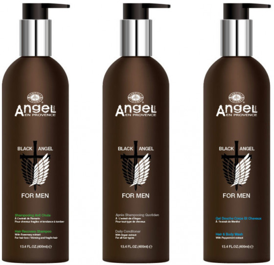 Angel Professional Black Angel Hair Recovery Shampoo - Шампунь від випадіння волосся з екстрактом розмарину - 1