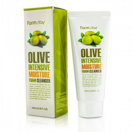 FarmStay Olive Intensive Moisture Foam Cleanser - Пінка для вмивання з екстрактом оливи - 2