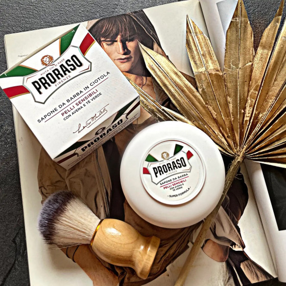 Proraso White Line Shaving Soap - Мило для гоління для чутливої ​​шкіри - 4