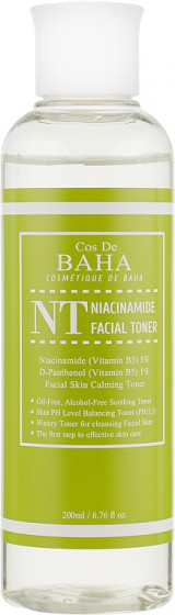 Cos De BAHA Niacinamide 5% Facial Toner - Тонер для проблемної шкіри з ніацинамідом