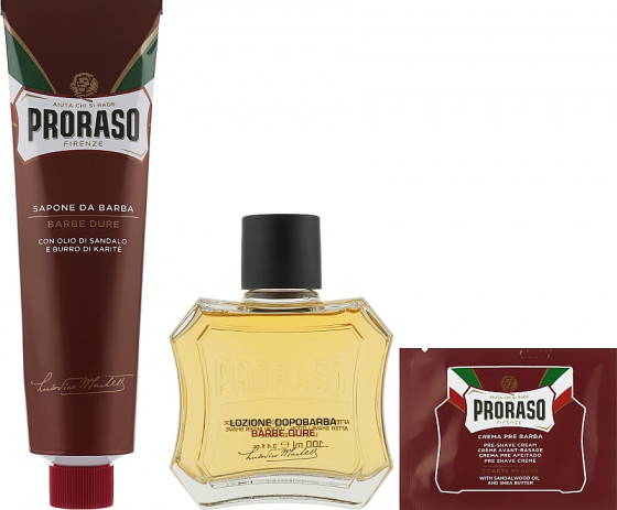 Proraso Red Classic Shaving Duo - Подарунковий набір для гоління жорсткої щетини - 2