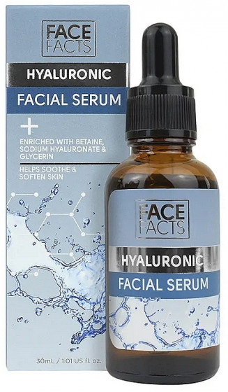 Face Facts Hyaluronic Hydrating Facial Serum - Гіалуронова зволожуюча сироватка для обличчя