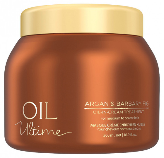 Schwarzkopf Professional Oil Ultime Oil-in-Treatment - Маска для нормального і жорсткого волосся з маслом аргани і берберійської фіги