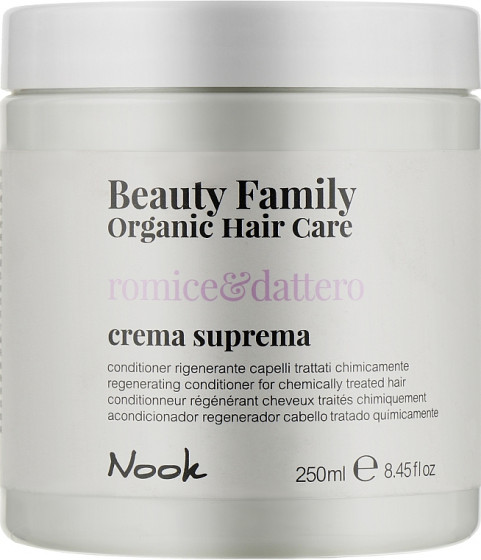 Nook Beauty Family Organic Hair Care Romice & Dattero Crema Suprema - Регенеруючий кондиціонер для фарбованого і пошкодженого волосся