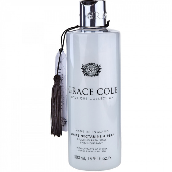 Grace Cole Boutique White Nectarine&Pear Relaxing Bath Soak - Піна для ванни "Білий нектарин і груша"