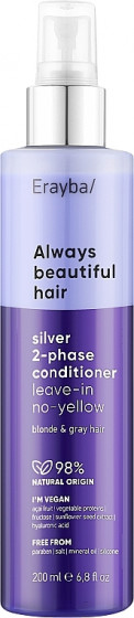 Erayba ABH Silver 2-Phase Conditioner Leave-in No-yellow - Двофазний спрей-кондиціонер для нейтралізації жовтизни волосся