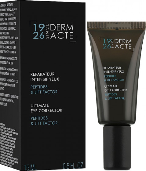 Academie Derm Acte Ultimate Eye Corrector - Відновлюючий коригувальний догляд для очей з пептидами і ліфтинг-фактором