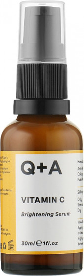 Q+A Vitamin C Brightening Serum - Освітлююча сироватка для обличчя з вітаміном C