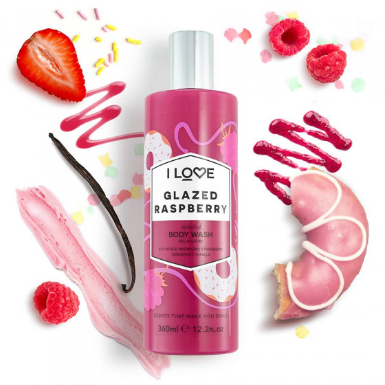 I Love Glazed Raspberry Bodywash - Гель для душу "Глазурована малина" - 1