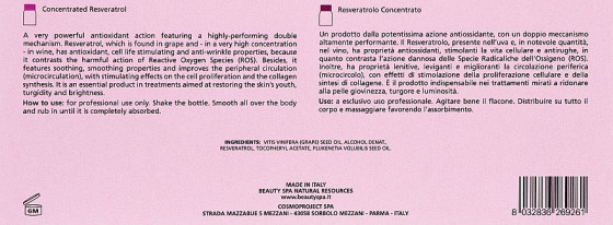 Beauty Spa Resveratrol Wine Elixir - Винний концентрат для шкіри обличчя та тіла - 1