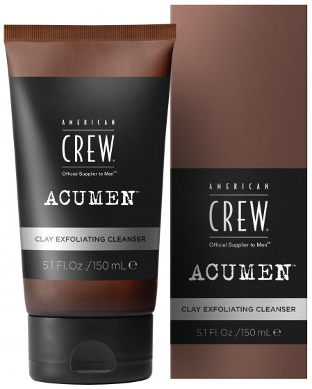 American Crew Acumen Clay Exfoliating Cleanser - Відлущуючий очищуючий засіб для вмивання з глиною