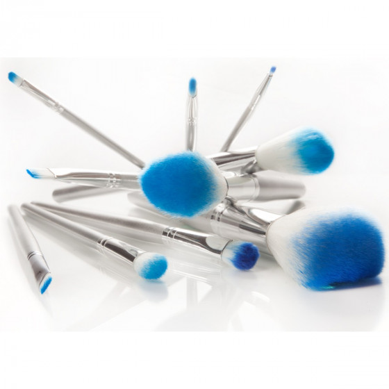 Bellapierre Professional Brush Set Blue - Професійний набір з 10 пензлів для макіяжу - 2