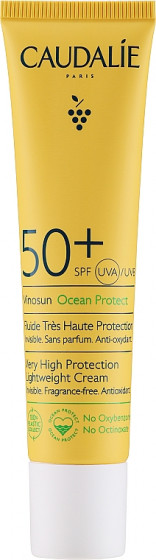 Caudalie Vinosun Protect Very High Lightweight Cream SPF 50+ - Легкий сонцезахисний крем для обличчя