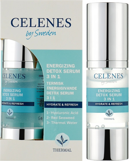 Celenes Thermal Energizing Detox Serum 3 in 1 - Термальна енергійна детокс сироватка 3 в 1 для шкіри обличчя - 1