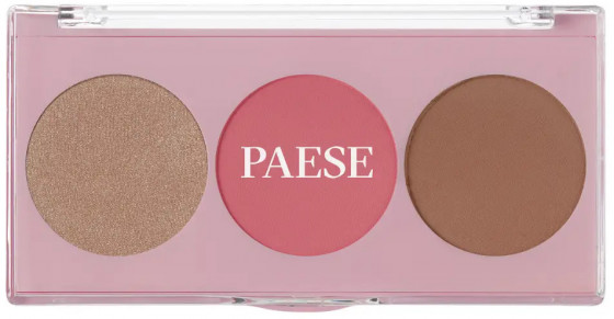 Paese Trio Contour Pallet - Контурна палітра 3 в 1 Рум'яна + Хайлайтер + Бронзер