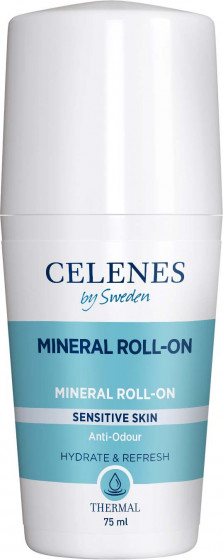 Celenes Thermal Mineral Roll-On Sensitive Skin - Термальний роликовий дезодорант без запаху для чутливої ​​шкіри