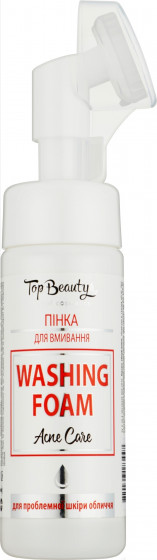 Top Beauty Acne Care Washing Foam - Пінка для вмивання анти-акне зі щіточкою