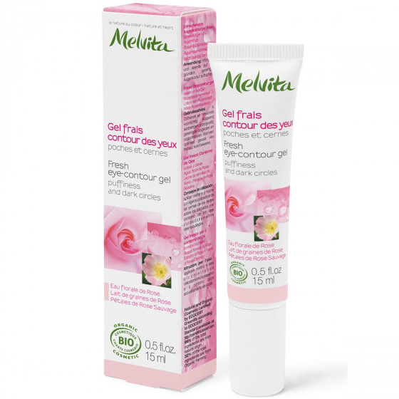 Melvita Nectar De Rose Fresh Eye-Contour Gel - Гель для шкіри навколо очей "Рожевий нектар"