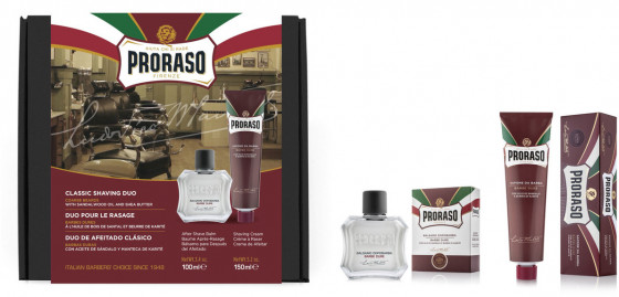 Proraso Red Classic Shaving Duo - Подарунковий набір для гоління жорсткої щетини - 2