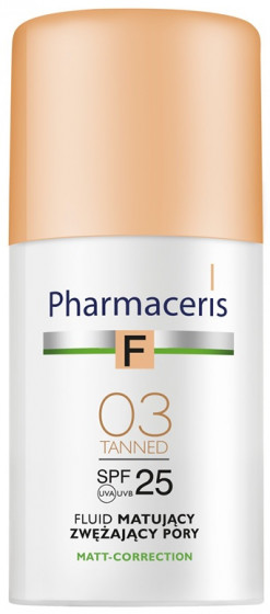 Pharmaceris F Mattifying Fluid Pore Refining SPF25 - Матуючий тональний флюїд