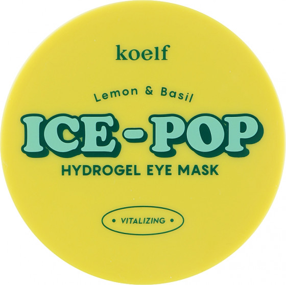 Petitfee & Koelf Lemon & Basil Ice-Pop Hydrogel Eye Mask - Гідрогелеві патчі для очей з лимоном та базиліком