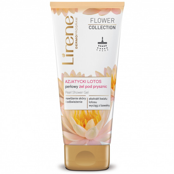 Lirene Flower Collection Asian Lotus Pearl Shower Gel - Гель для душа "Азіатський Лотос"