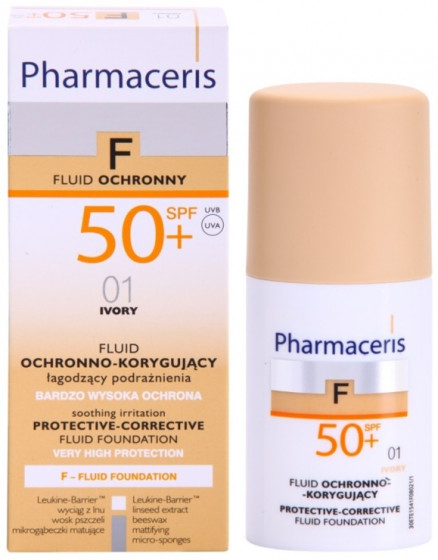 Pharmaceris F Protective-Corrective Fluid Foundation SPF50+ - Захисний коригувальний тональний крем - 1