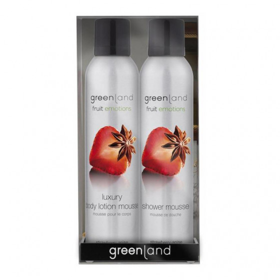 Greenland Gift Pack: Shower & Body Mousse Sensation Strawberry-Anise - Набір мусів для тіла Полуниця-Аніс