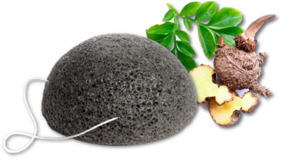 Ella Bache Konjac Sponge - Очищуючий спонж конняку з бамбуковим вугіллям - 1