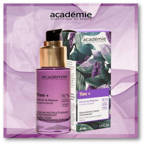 Academie Time+ Even Tone Restructuring Serum - Коригуюча антивікова сироватка для вирівнювання тону - 1