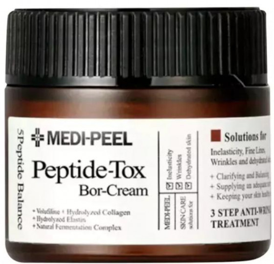 Medi Peel Peptide-Tox Bor Cream - Крем для обличчя з пептидним комплексом та ліфтинг ефектом