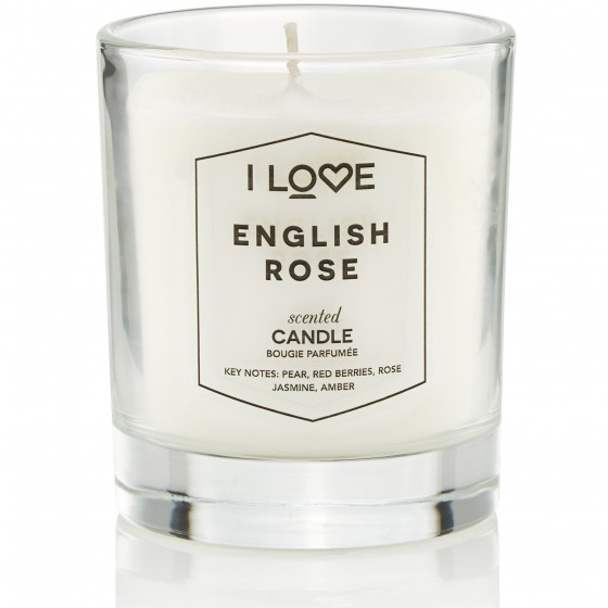 I Love English Rose Candle - Ароматична свічка "Англійська троянда"