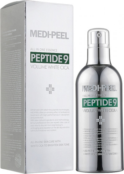 Medi Peel Peptide 9 Volume White Cica Essence - Освітлювальна киснева есенція для обличчя з центелою - 1