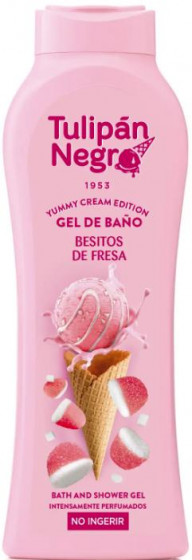 Tulipan Negro Yummy Cream Edition Strawberry Kisses Bath And Shower Gel - Гель для ванни та душу з ароматом солодкої полуниці