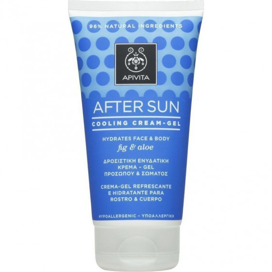 Apivita sunbody after sun cooling cream-gel - Охолоджуючий і зволожуючий крем-гель для обличчя і тіла з інжиром і алое