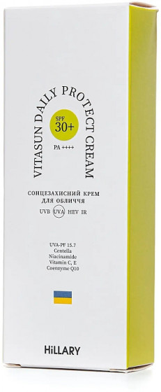 Hillary VitaSun Daily Protect Cream SPF30+ - Сонцезахисний крем - 1