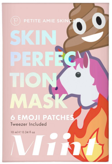 Petite Amie Skin Perfection Mask, Emoji Patches - Маска-патчі для проблемної шкіри обличчя