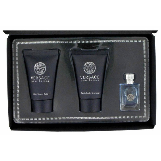 Versace pour Homme - Подарунковий набір (EDT5+S/G25+A/SH25)