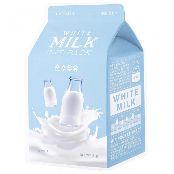 A'Pieu White Milk One-Pack - Тканинна зволожуюча маска з молочними протеїнами