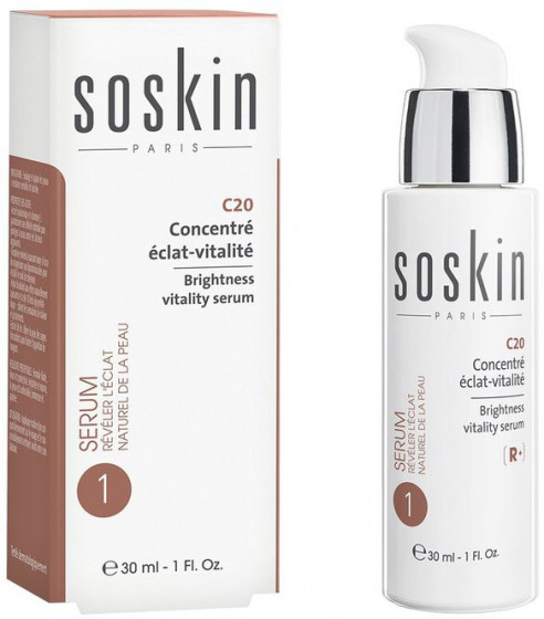 Soskin C20 Brightness Vitality Serum - Гель для обличчя "Енергія та сяйво" з вітаміном C - 1