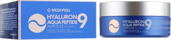 Medi Peel Hyaluron Aqua Peptide 9 Ampoule Eye Patch - Гідрогелеві патчі глибокого з екстрактом морських водоростей та пептидами - 1