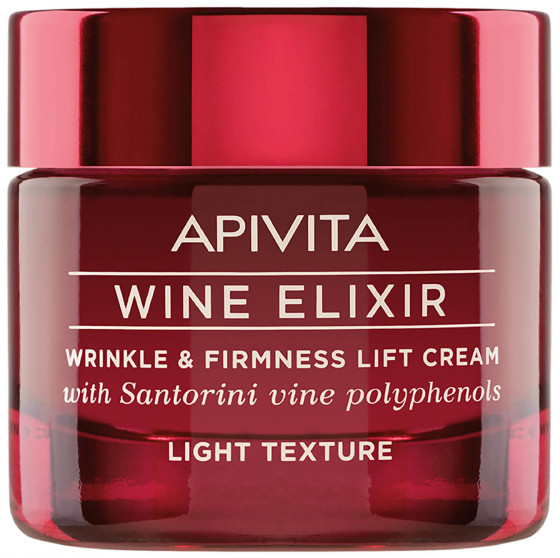 Apivita Wine Elixir Wrinkle & Firmness Lift Cream Light Texture - Крем-ліфтинг легкої текстури з поліфенолами вина регіону Санторіні